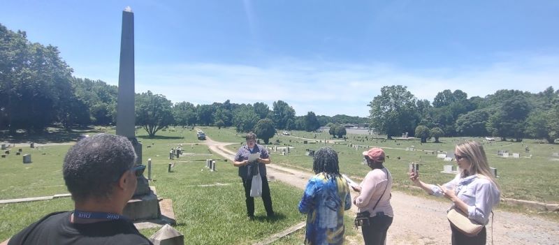 Members of the Community Services Division team at a Woodland Cemetery Walking Tour, Richmond, VA.